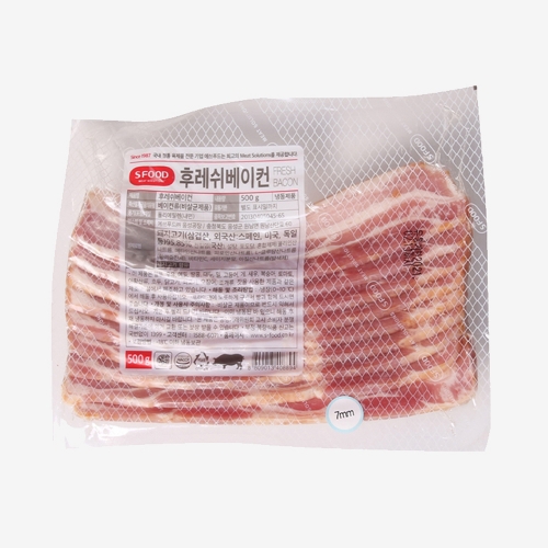 에쓰푸드 베이컨 7mm (500g) (두툼한베이컨